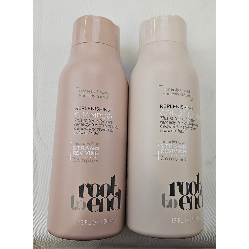 Root to End Replenishing Shampoo Conditioner Set 13oz Distressed Colored Hair